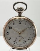 Zenith Pocket Watch 15j c.1929 0.800 Silver Case Grand Prix Paris 1900 Manual Wind