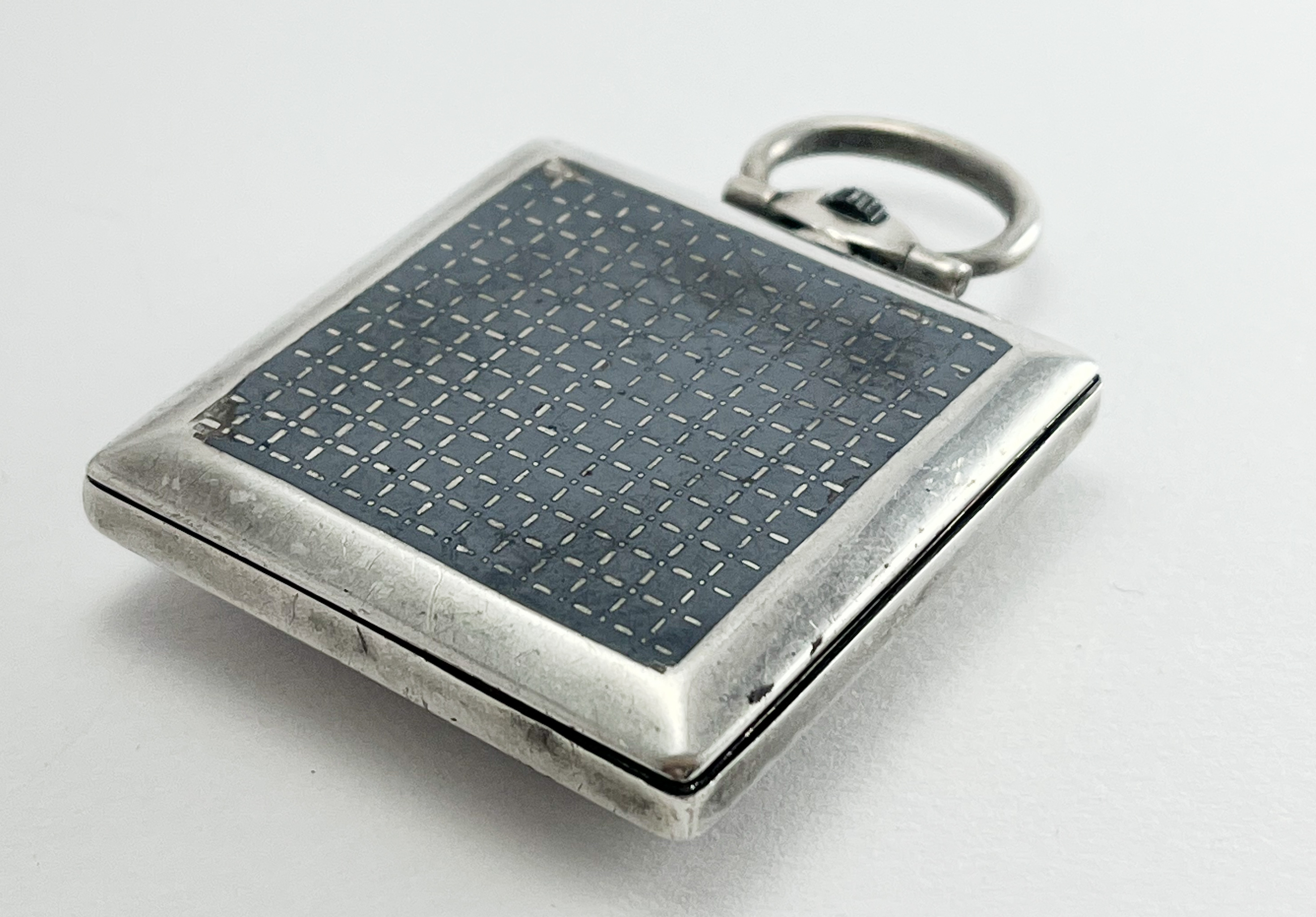 Longines Rare Square Pocket Watch Silver .900 1911 Manual Wind Arabic Numerals - Image 3 of 5