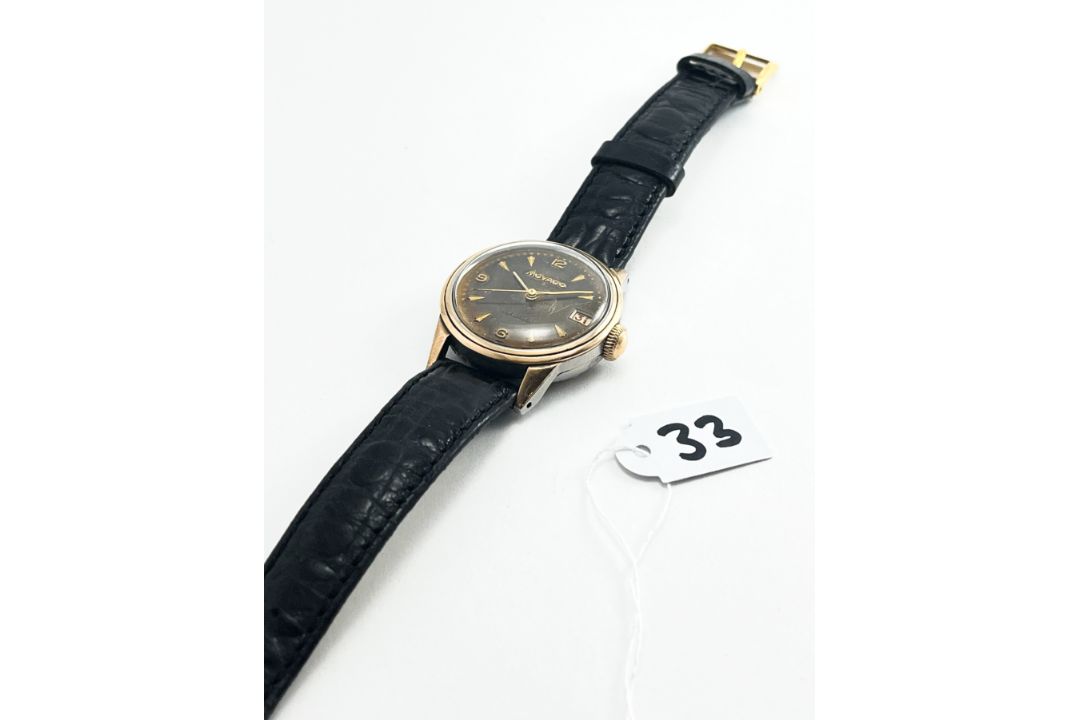 Movado Bumper Date Automatic Mens Writswatch Arabic Numerals Black Dial, - Image 4 of 4