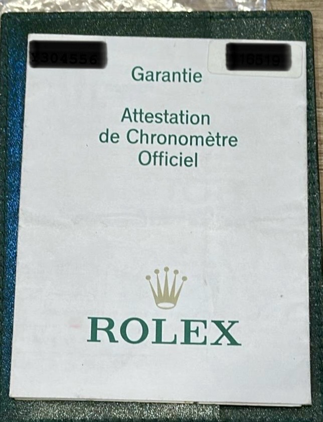 Rolex Daytona Ref 16519 Tahitian Mop Dial White Gold With Arabic Numerals Rolex Buckle With Papers - Image 10 of 11