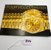 Rolex Oyster Booklet 579.52 Eng 100 2.1992