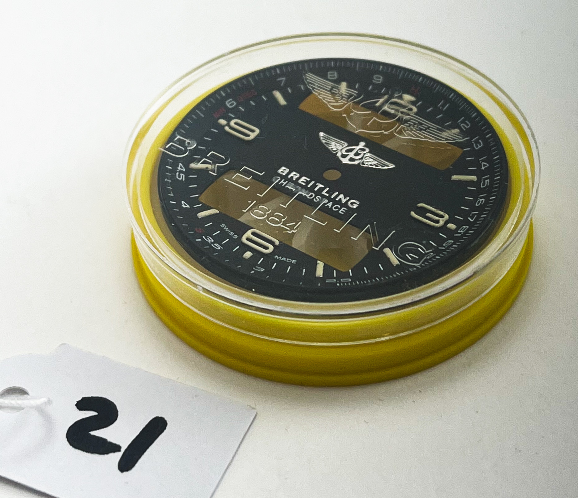 Breitling Chronospace Quartz Arabic Numeral Black Mens Watch Dial with original case - Image 2 of 3