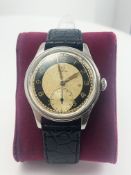Omega Suveran 1944 ref 2400-6 Manual Wind Mens Wristwatch Black Strap