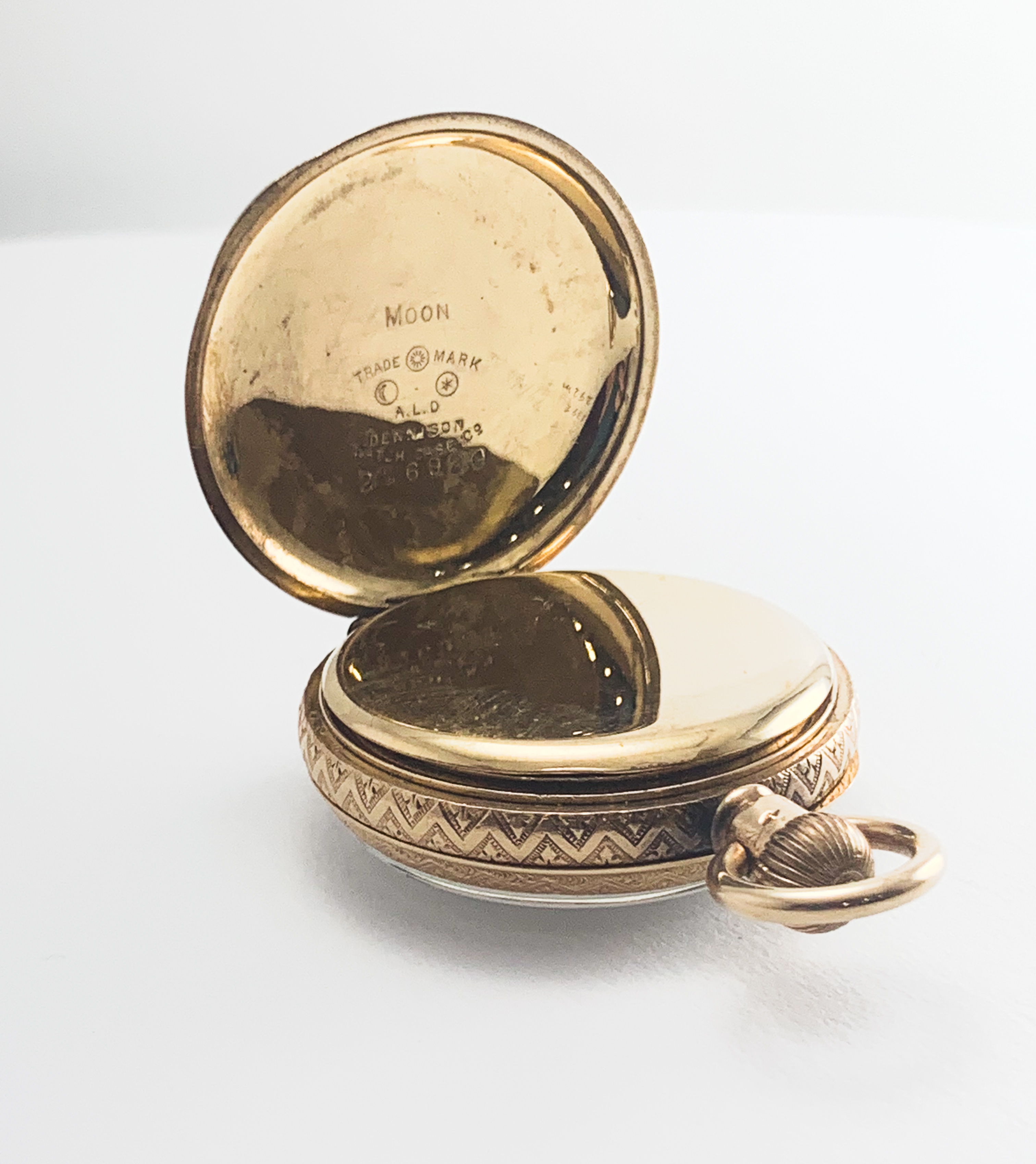 Waltham 0s Pocket Watch Gold Dennison Grade 110 c.1908 Roman Numerals - Image 5 of 6