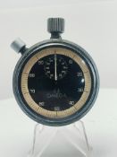 Omega Stop Watch Nuit Spatiale Industry Timer, 1/100 th of a minute Vintage Black Dial