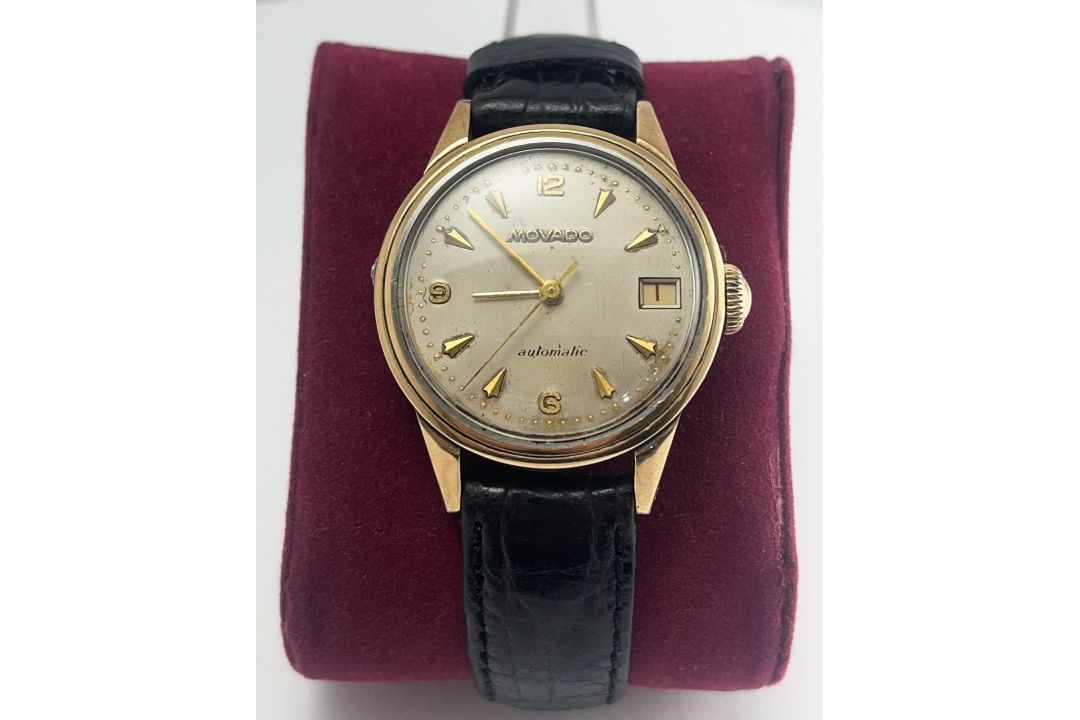Movado Bumper Date Automatic Mens Writswatch Arabic Numerals Black Dial, - Image 1 of 4
