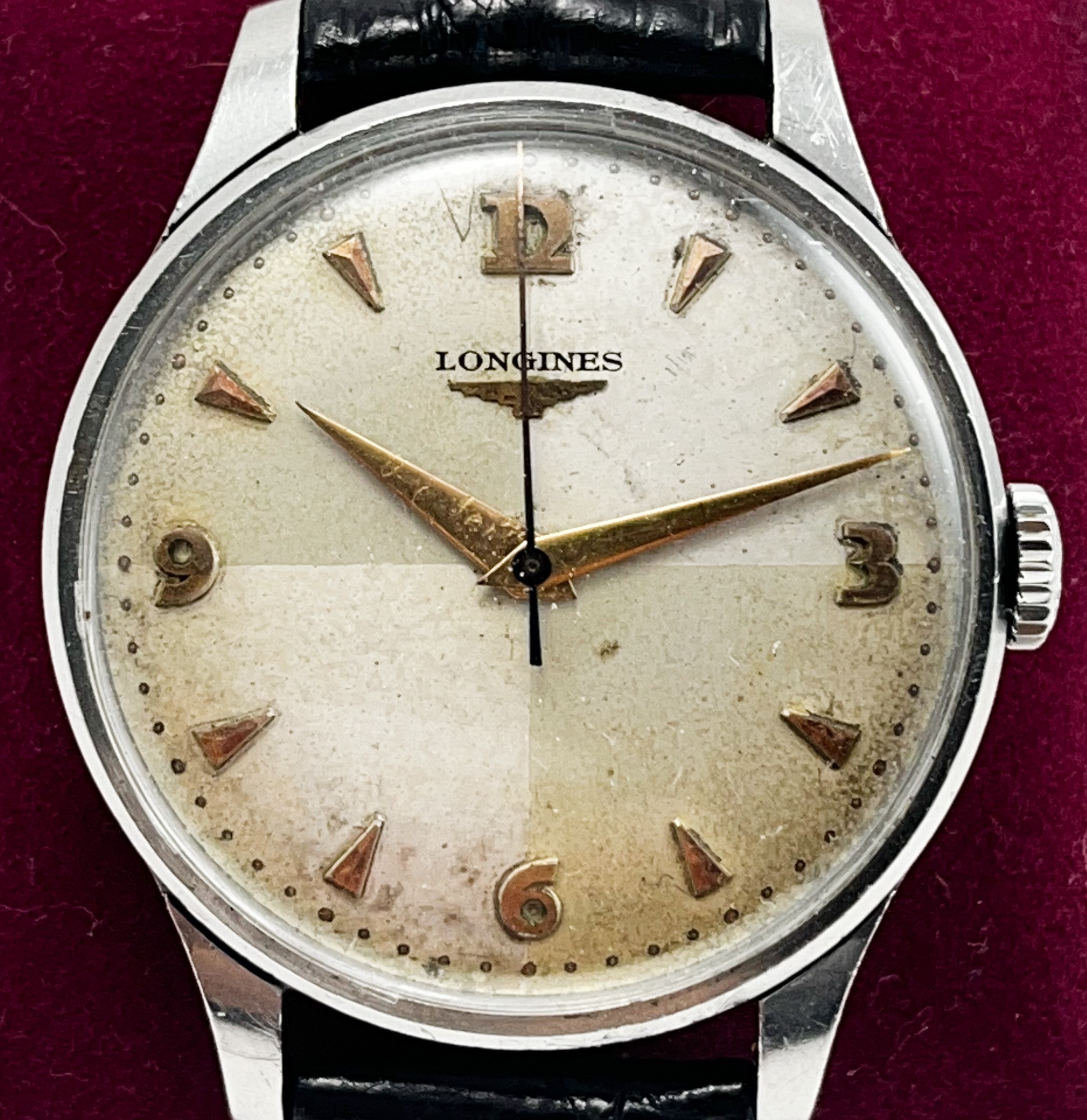 Longines Large Size Original Quarter Dial 17j 1955 ref 12.68ZS Manual Wind 38mm - Image 4 of 4
