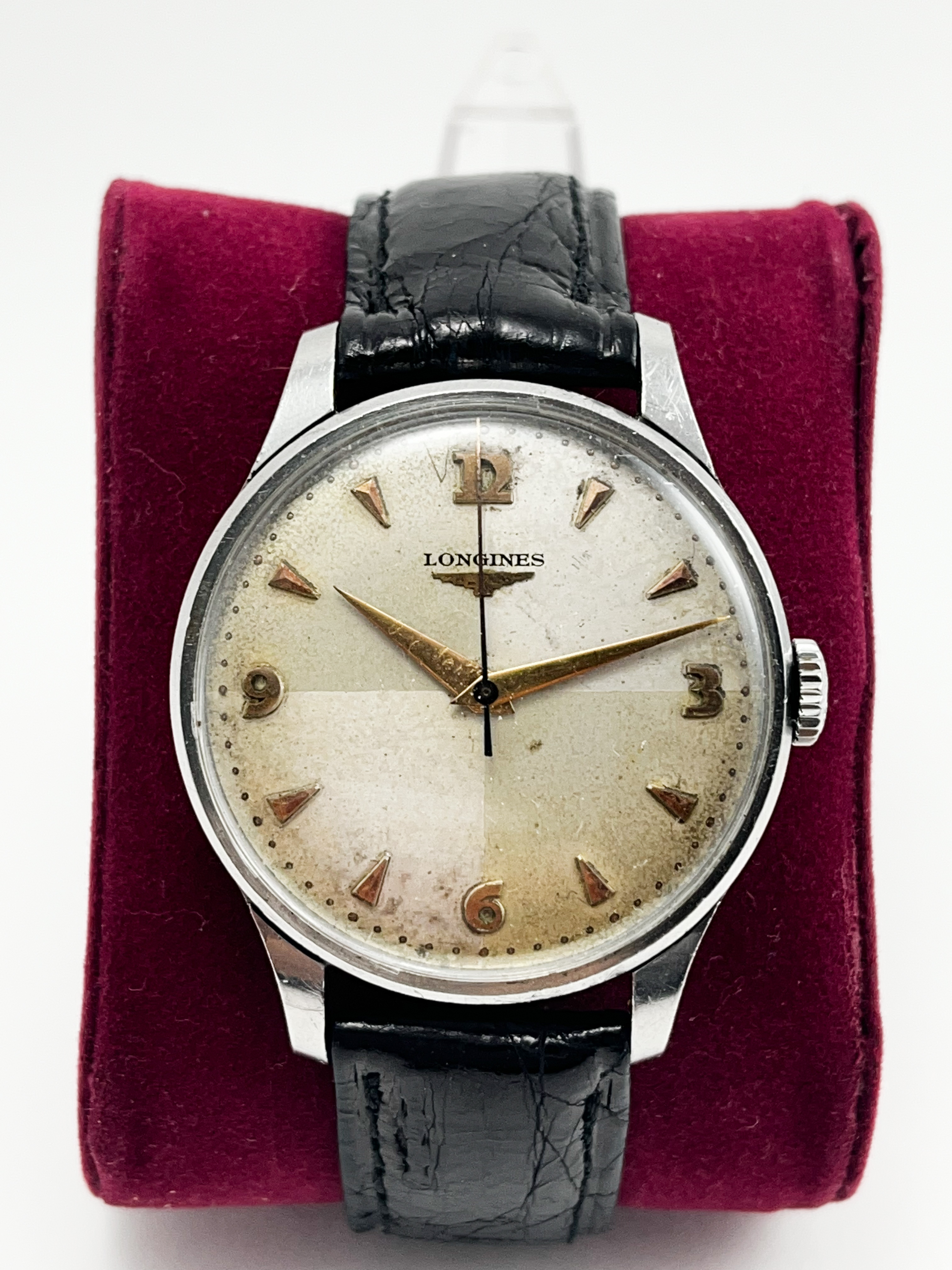 Longines Large Size Original Quarter Dial 17j 1955 ref 12.68ZS Manual Wind 38mm