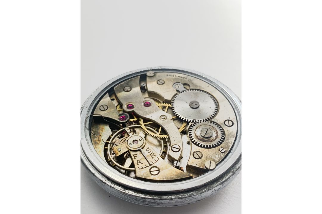 Military Pocket Watch White Dial Military Mark On Case G.S/T.P 75031 XX - Image 5 of 5