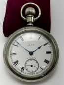 Elgin USA 18s Pocket Watch grade 294 Swing out Keystone Case 7 jewels 1920 Blue Spade Hands
