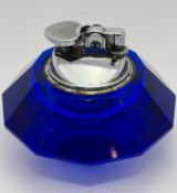 Blue Stone Art Deco Desk Lighter