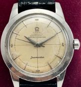 Omega Seamaster Automatic Chronometre C2577-3 Mens Wristwatch 17J 1950 Omega Buckle Leather Strap