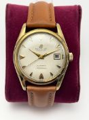 Breitling Geneve Navitimer ref 66/26 1955 21j Date Mens Wristwatch Brown Strap Very Rare