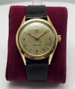 Omega Seamaster Automatic Gold Plated Case Mens Wristwatch