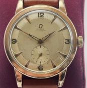 Omega Seamaster Automatic ref 2493-10 1947 17j Rose Gold Large Gold filled/capped Steel Case backed
