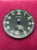Military dial Cyma W 30.5mm