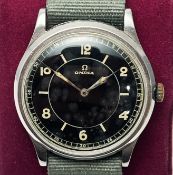 Omega Manual Wind 1934 15j Case Ref 9375106 Mens Wristwatch Black Dial