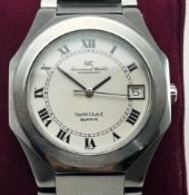 IWC Schaffhausen Ref 3311 Yacht Club II Quartz Date Stainless Steel Bracelet White Roman Dial
