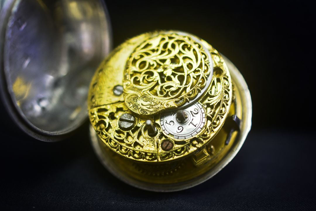 Verge Champlevé Fusee Calendar Pair Case Ongion Onion Silver Repoussé Pocket Watch 1761 Maker Willis - Image 6 of 11