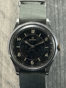 Omega Manual Wind 1934 15j Case Ref 9375106 Men's Watch Black Dial