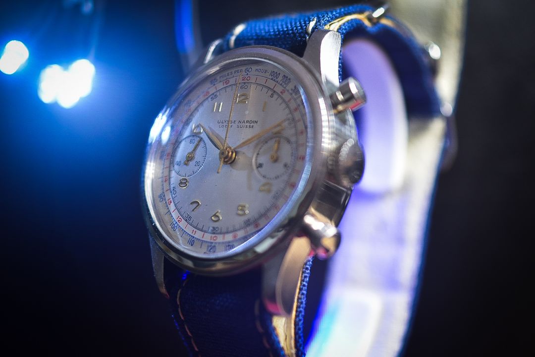 Ulysse Nardin Locle Suisse Chronograph c 1945 Watch Valjoux 23 - Image 2 of 2