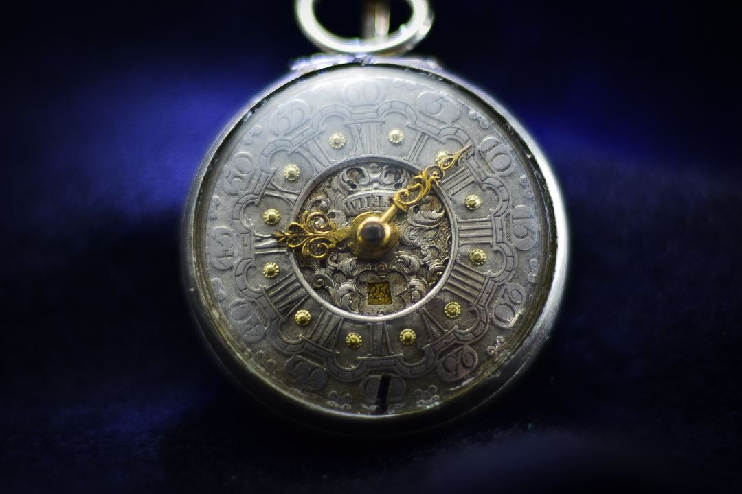 Verge Champlevé Fusee Calendar Pair Case Ongion Onion Silver Repoussé Pocket Watch 1761 Maker Willis - Image 2 of 11