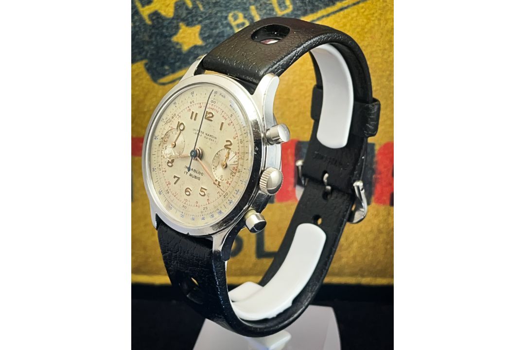 Ulysee Nardin Vintage Chronograph Incabloc c.1940/50's Men's Wristwatch - Image 2 of 2