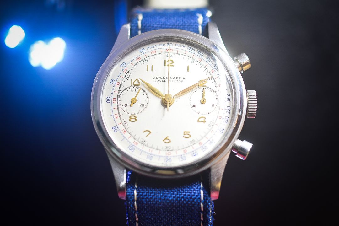 Ulysse Nardin Locle Suisse Chronograph c 1945 Watch Valjoux 23 - Image 1 of 2