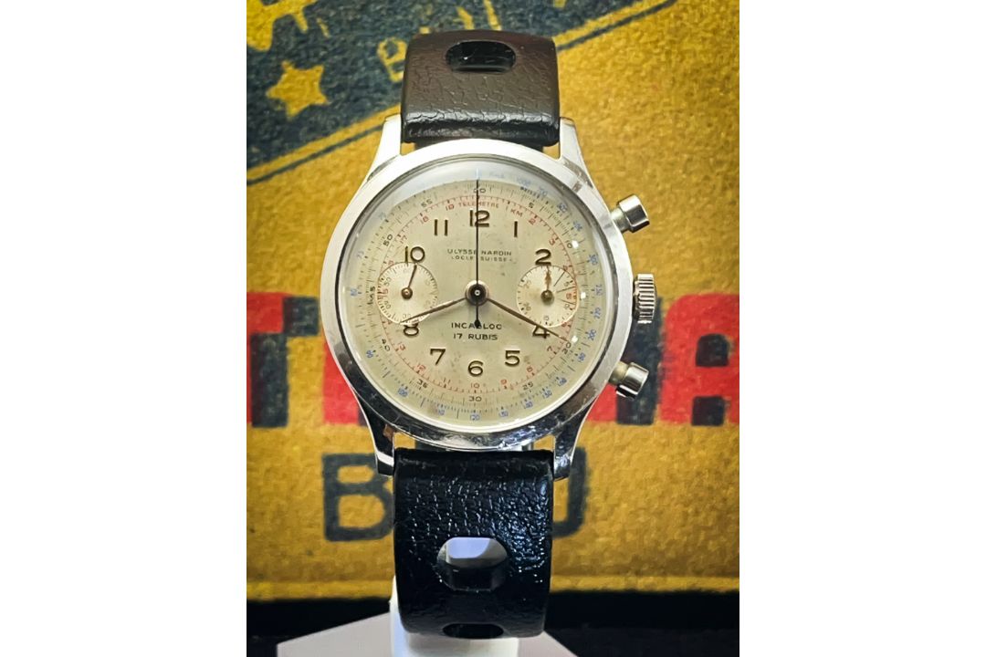 Ulysee Nardin Vintage Chronograph Incabloc c.1940/50's Men's Wristwatch - Image 1 of 2
