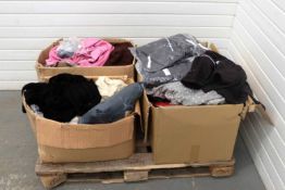 Quantity of Various Clothing Items.