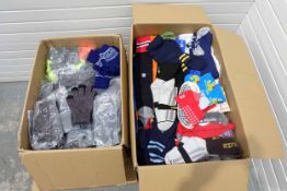 Quantity of Knitted Goods as Photographed. Includes Hats, Gloves, Socks etc.