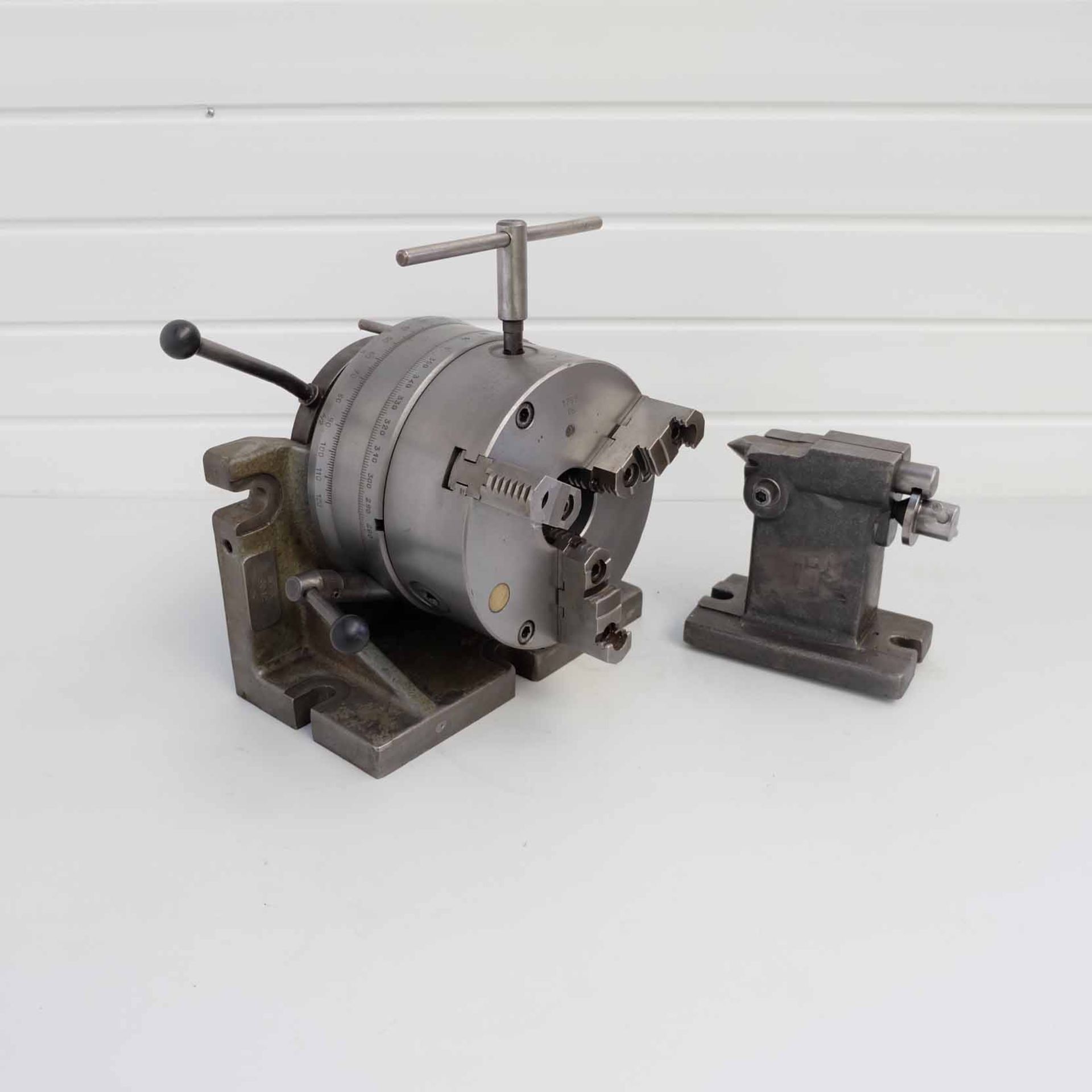 Horizontal/Vertical Indexing Head With Tailstock. 6 1/4" Centre Height. 200mm Diameter Chuck With Re - Image 2 of 5