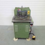 Femco Hydranotch Corner Notcher. Capacity 200mm x 200mm. Table Size 30