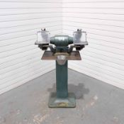 Arboga Type EP 308 Heavy Duty Double Ended Grinder on Stand. Wheel Size 200 x 32 x 20mm. Wheel Speed