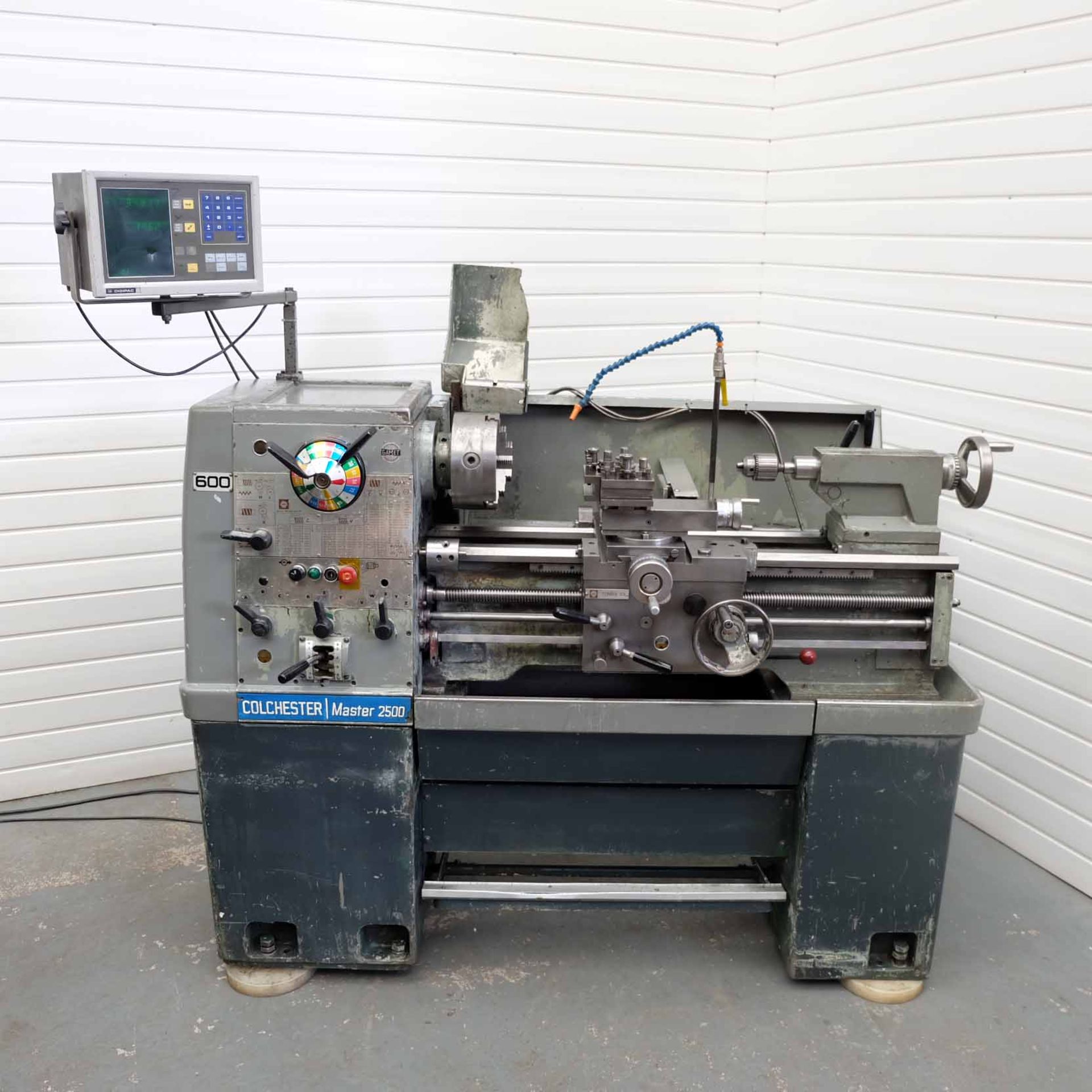 Colchester Master 2500 Centre Lathe. Swing Over Bed 13 1/4". Admits Between Centres 25". Spindle Bor