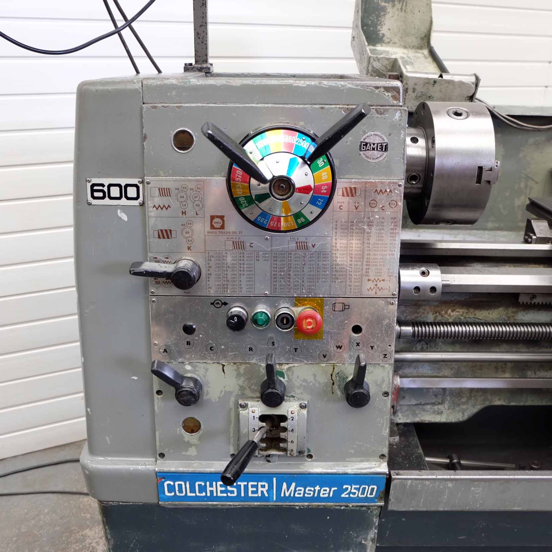 Colchester Master 2500 Centre Lathe. Swing Over Bed 13 1/4". Admits Between Centres 25". Spindle Bor - Image 2 of 13