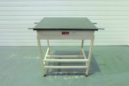 Surface Flatness Cast Iron Surface Plate on Steel Stand. Size 30