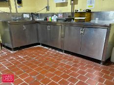 S/S Lab Work Station with 2-Basin Sink and Cabinets: 126” x 2’ - Rigging Fee: $1,500