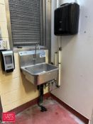 S/S Hand Sink with Knee Controls and Paper Towel and Soap Dispensers - Rigging Fee: $150