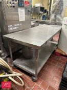 Portable S/S Table: 7 x 34 with Shelf - Rigging Fee: $100