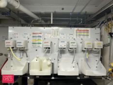 Chemical Feed Station with (7) Pumps, Holders and Ecolab HMI Controls - Rigging Fee: $350