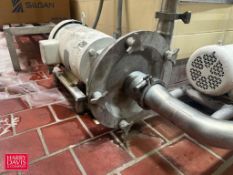 Fristam Centrifugal Pump, S/N: FPX3451971216 with Baldor 7.5 HP 1,725 RPM Motor: Mounted on S/S Base