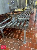 1,000’+ S/S Piping, Fittings, Clamps, Pipe Hangers, (5) S/S Flowverter Stations with Jumpers and