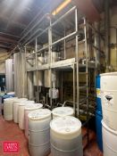 2-Tank S/S CIP System with G & H Air Valves, Ampco Pumps, S/S Platform: 25' x 7', (2) ABB Chemical