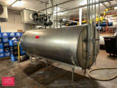 Dari Kool 1,000 Gallon Jacketed S/S Oval Tank with Vertical Agitation - Rigging Fee: $3,000