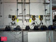 (7) Chemical Feed Pumps and 3 LMI Conductivity Controls - Rigging Fee: $300