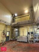 350'+ S/S Piping, Fittings Clamps, Hangers, (4) S/S Flowverter Stations with Jumpers Caps and (10)