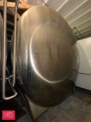 Feldmeier 6,500 Gallon All S/S Horizontal Tank, S/N: 15N0565 with Vertical Agitation, Alfa Laval S/S