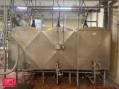 Scherping Systems 3-Compartent x 600 Gallon S/S Flavor Tank, Model: 1x600FLAVORMIXTANK