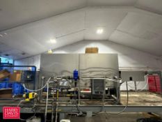 8' S/S Case Washer with (2) Pumps, S/S Frame Conveyor with 180°, Plastic Table Top Chain: 25' x 7.5